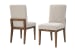 Dovetail - Upholstered Side Chair - Gray Fabric - Natural