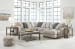 Ardsley - Pewter - Right Arm Facing Corner Chaise with Loveseat 4 Pc Sectional