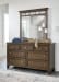 Shawbeck - Medium Brown - 5 Pc. - Dresser, Mirror, Queen Panel Bed