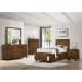 Warner - Twin 5 Piece Platform Storage Bedroom Set - Chestnut
