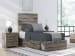 Graystorm - Twin Panel Bed With Storage - Brown Gray