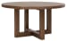 Driftwood - 60" Round Dining Table - Worn Saddle