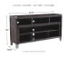 Todoe - Gray - 2 Pc. - 65" TV Stand With Wide Fireplace Insert