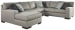 Marsing Nuvella - Slate - Left Arm Facing Corner Chaise 4 Pc Sectional