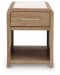 Dovander - Rectangular End Table - White / Natural