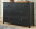 Noorbrook - Black - 7 Pc. - Dresser, Mirror, Chest, California King Panel Bed with 2 Storage Drawers, Nightstand