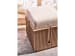 Avaline - Carmen Bunching Stool - Light Brown / Beige