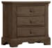 Heritage - 3-Drawers Nightstand - Cobblestone Oak