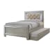 Platinum - Youth Full Platform With Trundle 4 Piece Bedroom Set - Сhampagne