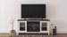 Dorrinson - 60" TV Stand With Faux Firebrick Fireplace Insert - White / Black / Gray