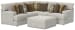 Tori - 2 Piece Sectional With Comfort Coil Seating, 41" Cocktail Ottoman And 9 Accent Pillows Included - Birch