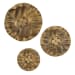 Peonia - Outdoor Wall Art (Set of 3) - Gold