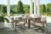 Serene Bay - Dark Brown - 7 Pc. - Dining Table, 4 Arm Chairs, 2 Swivel Chairs