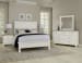 Maple Road - Queen Mansion Bed With Low Profile Footboard - Soft White