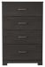 Belachime - Black - 5 Pc. - Dresser, Mirror, Chest, King Panel Bed