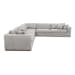 Rue - Classic L Modular Sectional - Flecked Gray