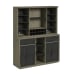 Jemma - Buffet And Hutch With Light - Gray And Dark Espresso