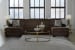 Kimlee - 3-Piece Sectional With Double Chaise - Chocolate