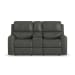 Linden - Power Reclining Loveseat With Console & Power Headrests & Lumbar - Charcoal