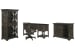 Bellamy - Desk With Chair, Printer Stand And Bookcase - Peppercorn