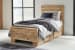 Hyanna - Tan - Twin Panel Bed With 1 Side Storage