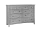 Bonanza - 8-Drawer Storage Dresser - Gray