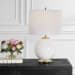 24" Table Lamp - White