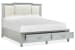 Glenbrook - Complete Queen Panel Storage Bed With Upholstered Headboard - Pebble