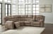 Ravenel - Fossil - 3-Piece Power Reclining Sectional With Raf Power Reclining Loveseat With Console