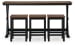 Wildenauer - Rectangular Dining Room Counter Table Set (Set of 4) - Brown / Black