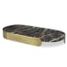 Lozenge - Michelangelo Marble Tray - Black / Brass / Brown