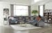 Ashland - 3 Piece Manual Reclining Sectional With 4 Lay Flat Reclining Seats - Granite