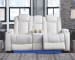 Party Time - White - 2 Pc. - Power Sofa, Loveseat