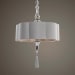 Helena - 4 Light Drum Pendant - Pearl Silver