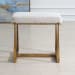 Midas - Small Bench - Gold / White