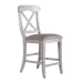 Ocean Isle - Upholstered X Back Counter Chair (RTA) - White