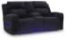 Forest Lake - Black - Power Reclining Loveseat With Console / Adj Headrest