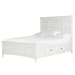 Heron Cove - Complete Queen Panel Bed With Storage Rails - Chalk White
