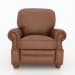 Longhorn - Push Thru The Arm Recliner - Light Brown