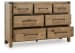 Ridgester - 6 Pc. - Dresser, Mirror, Chest, Queen Panel Bed - Light Brown