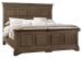 Heritage - King Mansion Bed - Cobblestone Oak