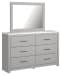 Cottenburg - Light Gray / White - 4 Pc. - Dresser, Mirror, King Panel Bed