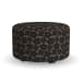 Pouf - Cocktail Ottoman - Black / Dark Brown