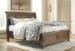 Flynnter - Medium Brown - King Sleigh Bed With 2 Storage Drawers
