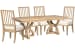 Coventry - Extendable Trestle Dining Table With 4 Side Chairs - Honey Maple / White