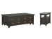 Westley Falls - Lift Top Storage Cocktail Table With Chairside End Table - Graphite