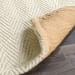 Herringbone - 5' x 8' Wool/Jute Rug - Ivory