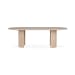 Acacius - Travertine Oval Dining Table - Beige