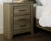Zelen - Warm Gray - Two Drawer Night Stand