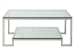 Metal Designs - Bonaire Rectangular Cocktail Table - Pearl Silver